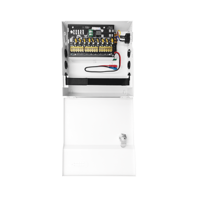 EPCOM POWERLINE -  Fuente de Poder con ajuste de voltaje de 11- 15 Vcc / 10 A / 9 Salidas / Capacidad de Batería de Respaldo / Requiere Batería / Voltaje de Entrada 96-264 Vca