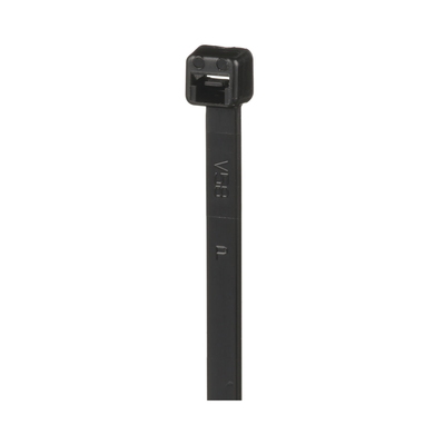 PANDUIT - Cincho de Nylon 6.6 de Bloqueo, 188 mm largo x 4.8mm ancho, Color Negro, Exterior Resistente a Rayos UV, Paquete de 1000pz