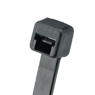 PANDUIT - Cincho de Nylon 6.6 Pan-Ty, 368mm largo x 7.6mm ancho, Color Negro, Exterior Resistente a Rayos UV, Paquete de 100pz