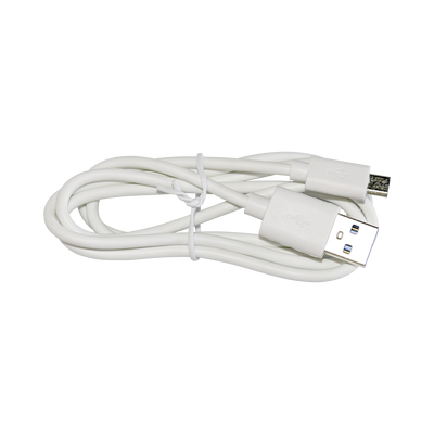 EPCOM POWERLINE - Cable programador y cargador USB a Micro USB color blanco