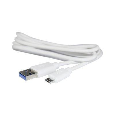 EPCOM POWERLINE - Cable programador y cargador USB a Micro USB color blanco