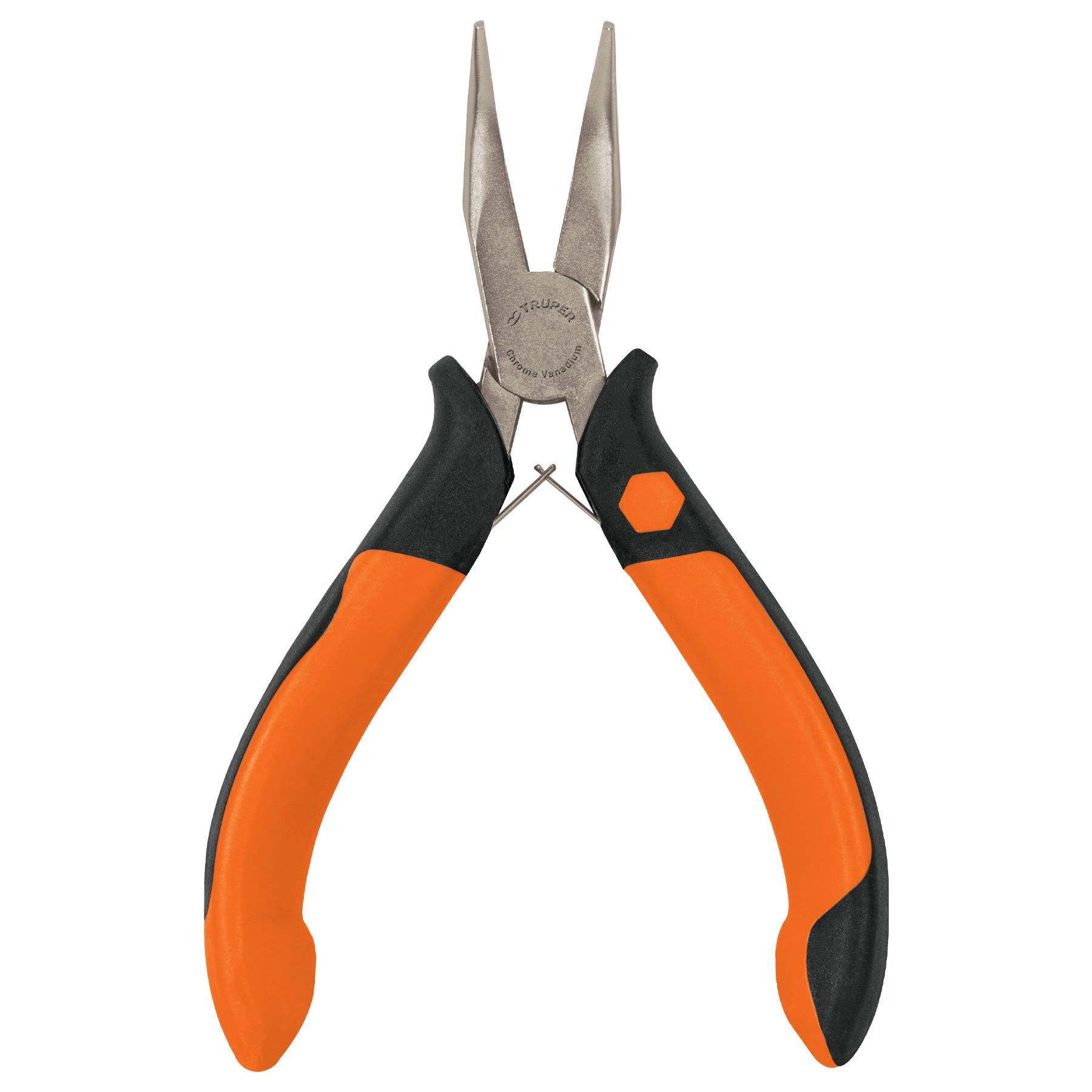 Mini pinza de punta curva 5' mango Comfort Grip, Truper