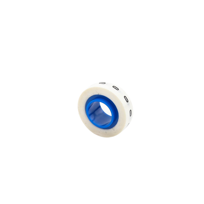 PANDUIT - Rollo de Etiquetas Marcadoras, Pre-Impresos con el Número 0, de 2.4 Metros (7.87 Pies), Color Blanco