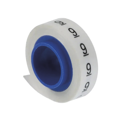 PANDUIT - Rollo de Etiquetas Marcadoras, Pre-Impresos con el Número 9, de 2.4 Metros (7.87 Pies), Color Blanco