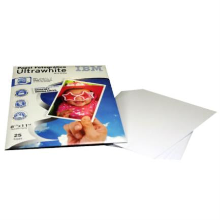PCM - Papel PCM Fotográfico IBM UltraWhite Carta 8.5x11" C/25