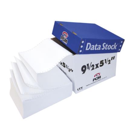 PCM - Papel PCM Data Stock Blanco 9.5" x 5.5" 1Tanto C/6000