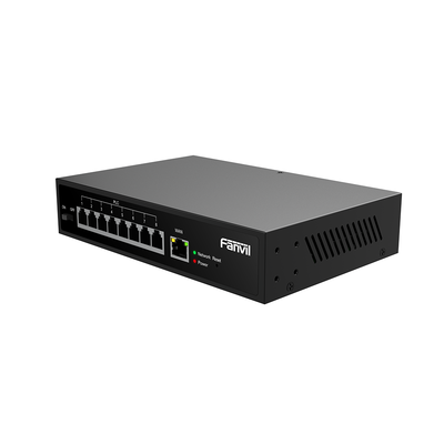 FANVIL - Switch PoE de 2 Hilos para telefonos Fanvil X303-2 , 8 puertos RJ11