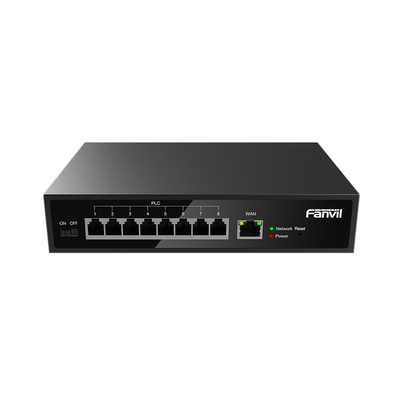 FANVIL - Switch PoE de 2 Hilos para telefonos Fanvil X303-2 , 8 puertos RJ11