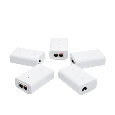 UBIQUITI - 5 Unidades del Adaptador PoE Ubiquiti de 24 VDC, 0.5 A con puerto Gigabit, color blanco