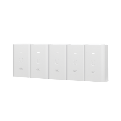 UBIQUITI - 5 Unidades del Adaptador PoE Ubiquiti de 24 VDC, 1.0 A con puerto Gigabit, color blanco