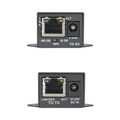 PANDUIT - Kit de Extensor PoE/PoE+, Hasta 610 Metros (2000 ft) con Cable Cat5e o Cat6, 10/100Mbps, Incluye Transmisor, Receptor y Fuente de Alimentación
