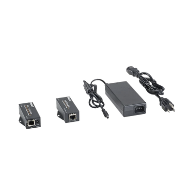PANDUIT - Kit de Extensor PoE/PoE+, Hasta 610 Metros (2000 ft) con Cable Cat5e o Cat6, 10/100Mbps, Incluye Transmisor, Receptor y Fuente de Alimentación