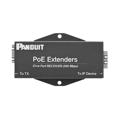 PANDUIT - Receptor PoE/PoE+ Para Uso con Transmisor POEXTX1, Hasta 610 Metros (2000 ft) con Cable Cat5e o Cat6, 10/100Mbps