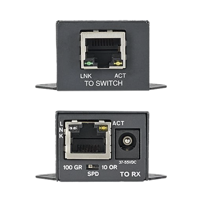 PANDUIT - Transmisor PoE/PoE+ Para Uso con Receptor POEXRX1, Hasta 610 Metros (2000 ft) con Cable Cat5e o Cat6, 10/100Mbps