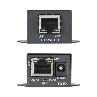 PANDUIT - Transmisor PoE/PoE+ Para Uso con Receptor POEXRX1, Hasta 610 Metros (2000 ft) con Cable Cat5e o Cat6, 10/100Mbps