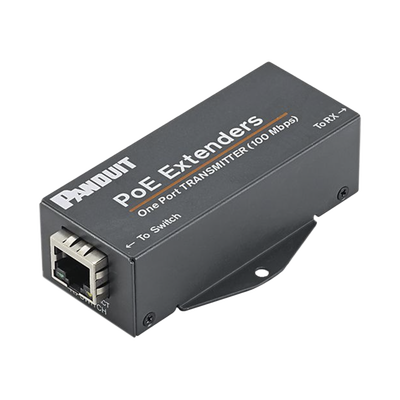 PANDUIT - Transmisor PoE/PoE+ Para Uso con Receptor POEXRX1, Hasta 610 Metros (2000 ft) con Cable Cat5e o Cat6, 10/100Mbps