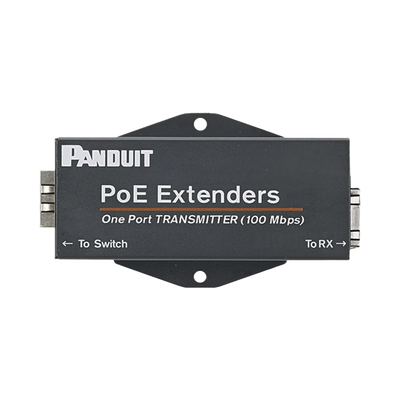 PANDUIT - Transmisor PoE/PoE+ Para Uso con Receptor POEXRX1, Hasta 610 Metros (2000 ft) con Cable Cat5e o Cat6, 10/100Mbps