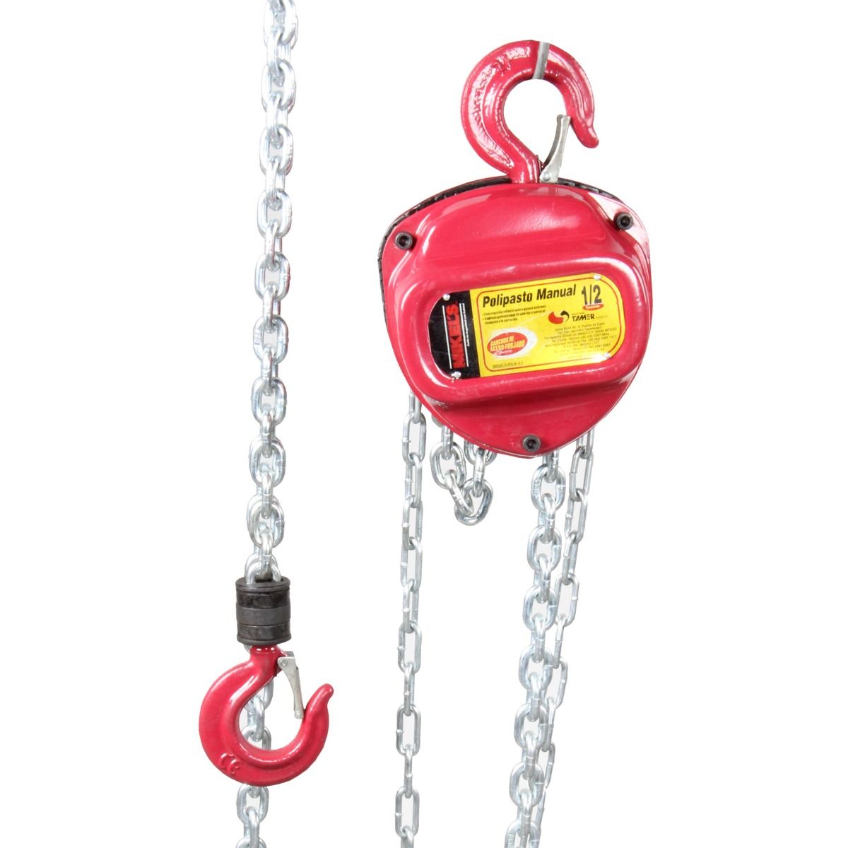 Polipasto manual (500 kgs, cadena 3 mts)