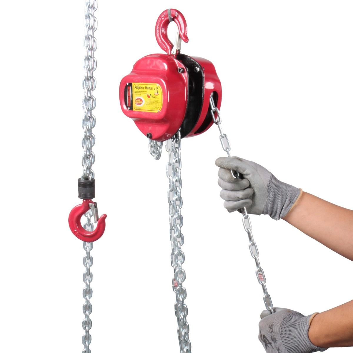 Polipasto manual (500 kgs, cadena 3 mts)