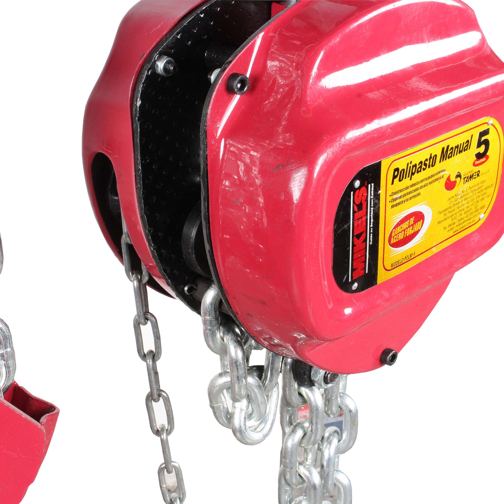 Polipasto manual (5 ton, cadena 3 mts)