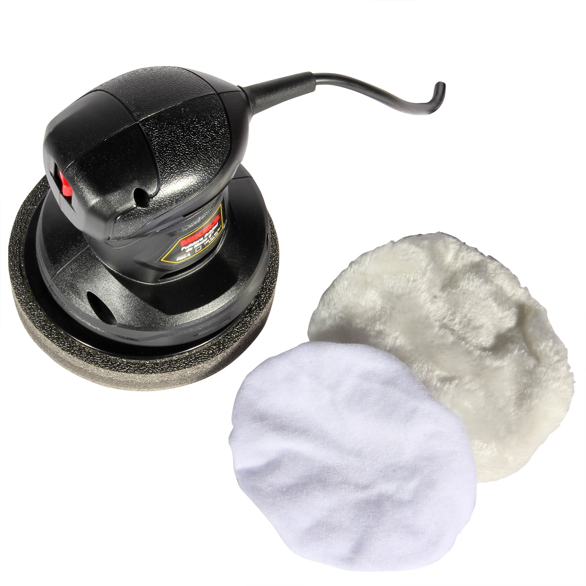 Pulidora orbital a una mano (6”, 3800 RPM)
