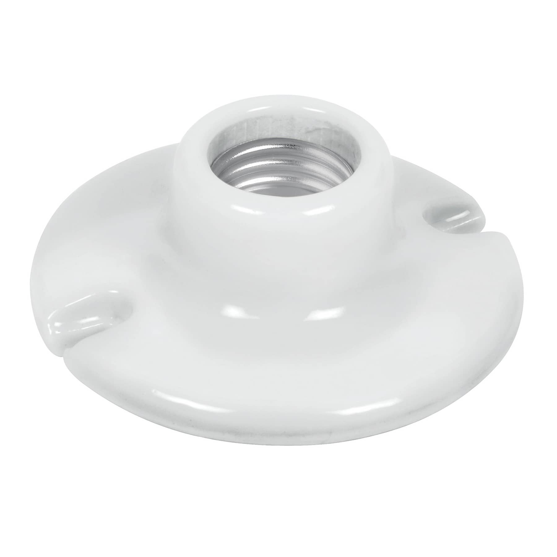 Portalampara de porcelana, 3-1/2', redonda, Volteck