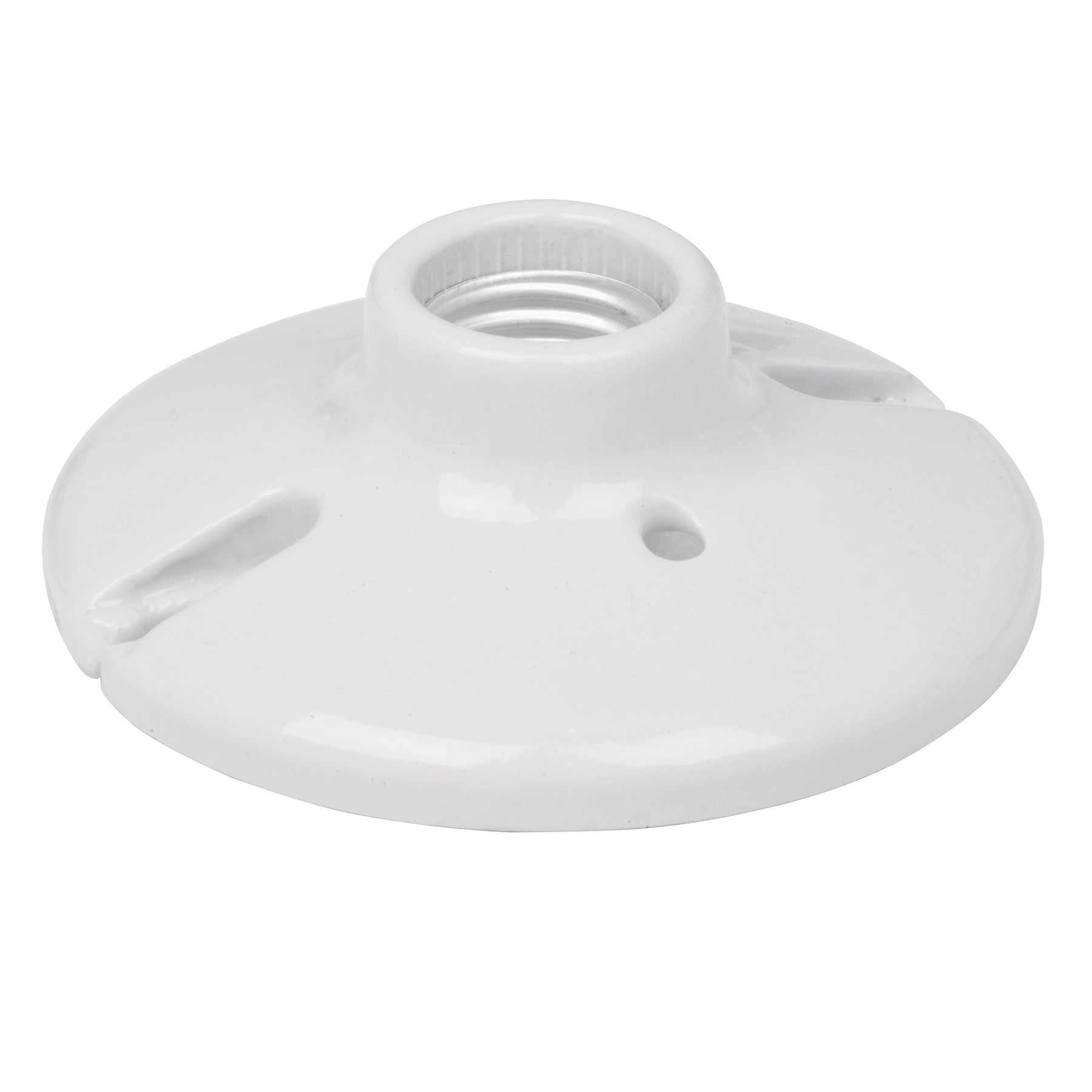 Portalampara de porcelana, 4-1/2', redonda, Volteck