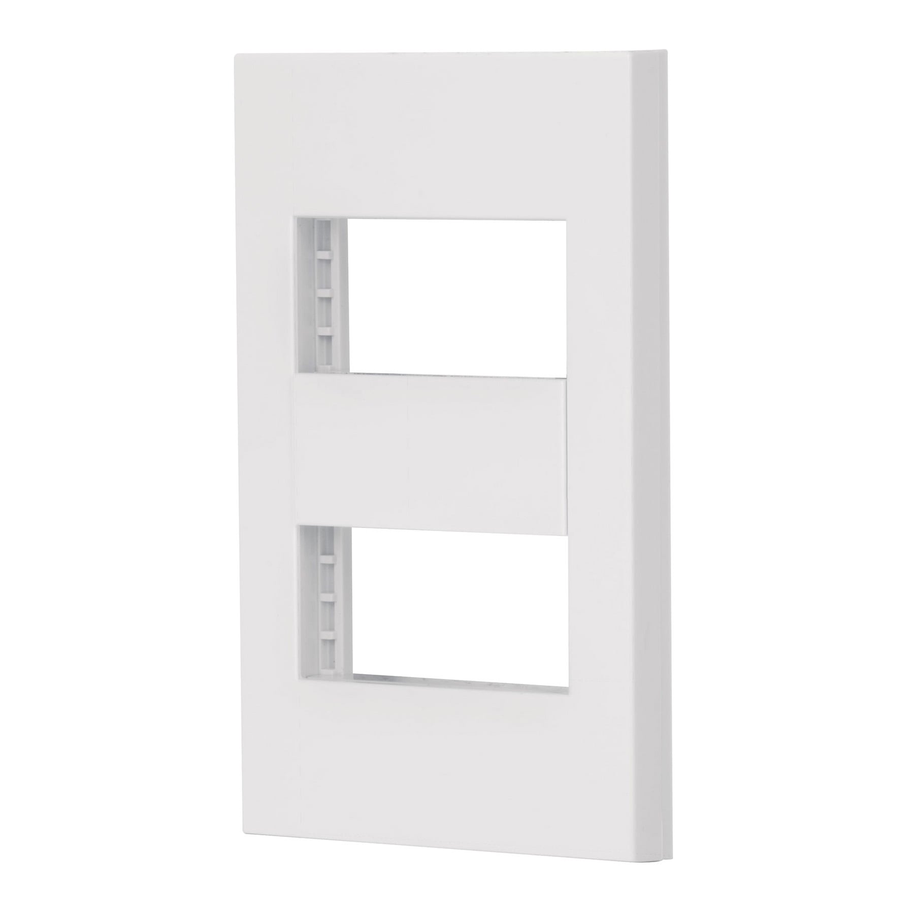 Placa 2 ventanas, 1 modulo, linea Espa–ola, color blanco