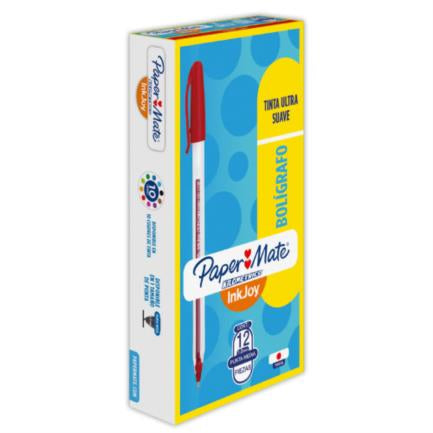 PAPERMATTE - Boligrafo Papermate Kilometrico Rojo 1.0MM C/12