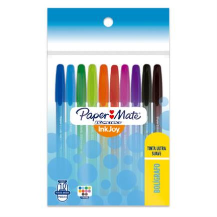 PAPERMATTE - BOLIGRAFO PAPERMATE KILOMETRICO 1.0MM COLORES SURTIDOS C/10
