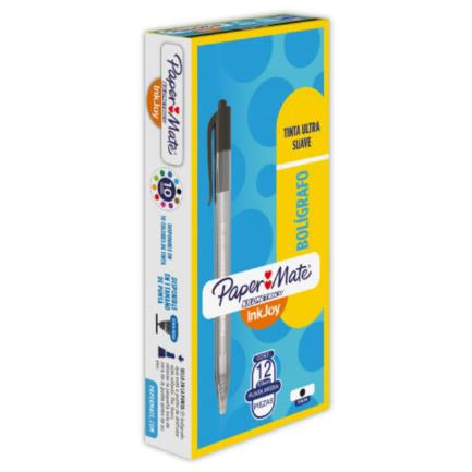 PAPERMATTE - BOLIGRAFO KILOMETRICO RETRACTIL NEGRO 1.0 C/12