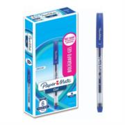 PAPERMATTE - Bolígrafo Gel Papermate Eco Barril Redondo Punto Fino Color Azul C/6 Pzas