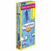 PAPERMATTE - Bolígrafo Papermate Kilométrico Retráctil Punto Fino 0.7mm Color Azul Caja C/12 Pzas