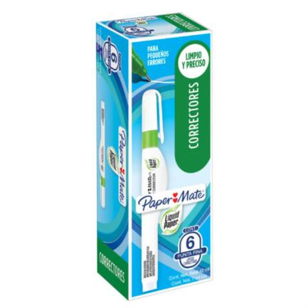 PAPERMATTE - PLUMA CORRECTORA LIQUID PAPER CAJA C/6