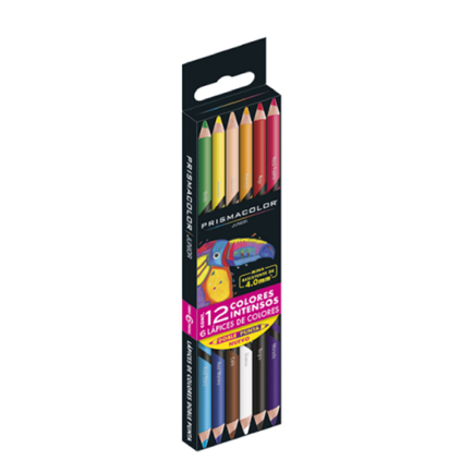 PAPERMATTE - Colores Prismacolor Junior Doble Punta C/6 Pzas 12 colores intensos