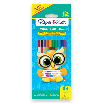 PAPERMATTE - Colores Paper Mate 3.0MM 12 X 24