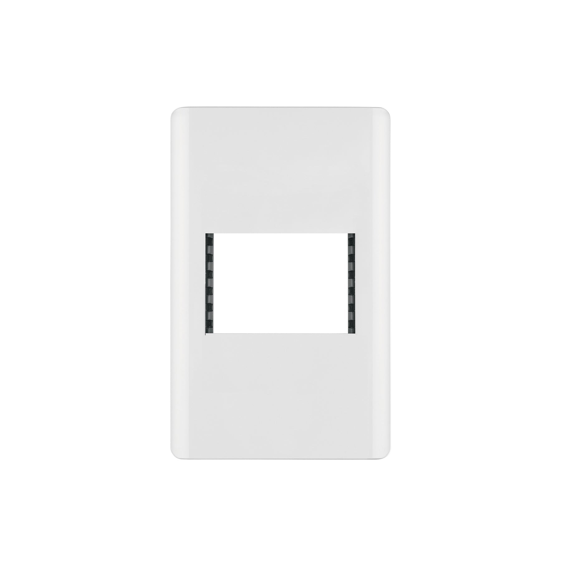 Placa blanca de 1 ventana 1.5 modulos, linea Lisboa, Volteck