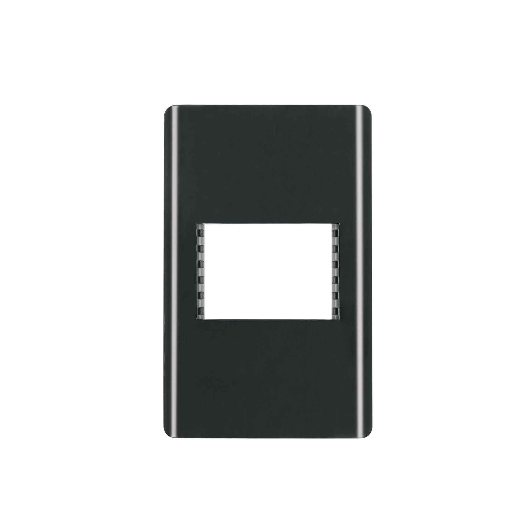 Placa negra de 1 ventana 1.5 modulos, linea Lisboa, Volteck
