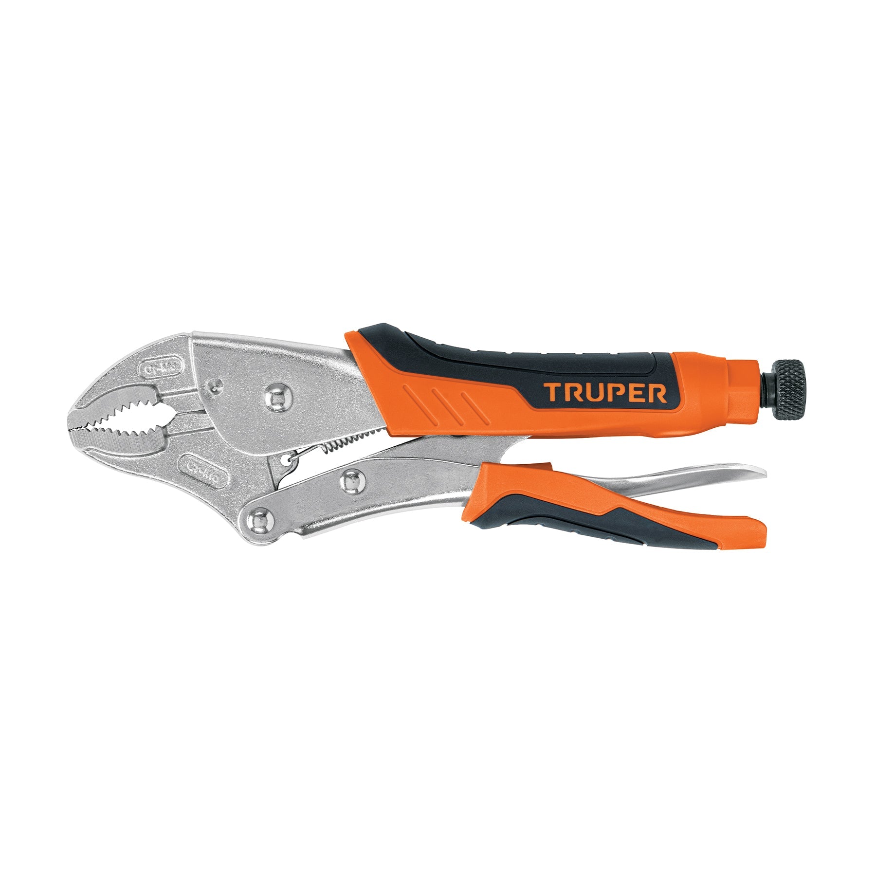 Pinza de presion 10' mordaza curva mango de vinil, Truper