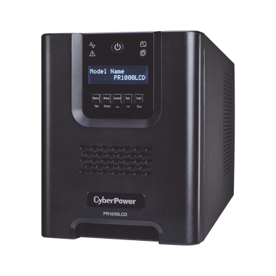 CYBERPOWER - UPS de 1000 VA/1000 W, Topología Línea Interactiva, Entrada 120 Vca NEMA 5-15P, Onda Senoidal Pura, Tipo Torre, Con 8 Tomas NEMA 5-15R