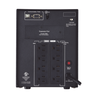 CYBERPOWER - UPS de 1500 VA/1500 W, Topología Línea Interactiva, Entrada 120 Vca NEMA 5-15P, Onda Senoidal Pura, Mini Torre, Con 8 Tomas NEMA 5-15R