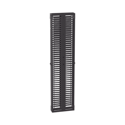 PANDUIT - Organizador Vertical PatchRunner™, Doble (Frontal y Posterior), Para Rack Abierto de 45 Unidades, 6in de Ancho, Color Negro
