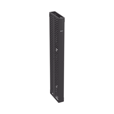 PANDUIT - Organizador Vertical PatchRunner™, Doble (Frontal y Posterior), Para Rack Abierto de 45 Unidades, 6in de Ancho, Color Negro