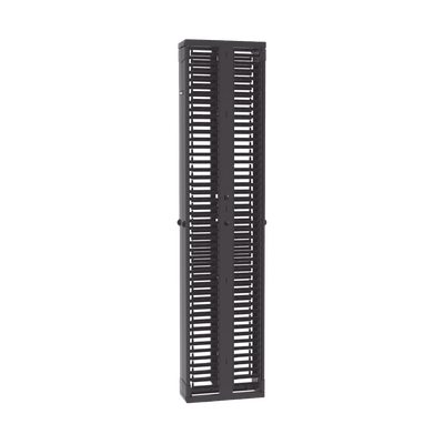 PANDUIT - Organizador Vertical PatchRunner™, Doble (Frontal y Posterior), Para Rack Abierto de 45 Unidades, 8in de Ancho, Color Negro