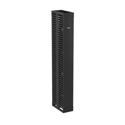 PANDUIT - Organizador Vertical PatchRunner™, Doble (Frontal y Posterior), Para Rack Abierto de 45 Unidades, 10in de Ancho, Color Negro