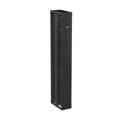 PANDUIT - Organizador Vertical PatchRunner™, Doble (Frontal y Posterior), Para Rack Abierto de 45 Unidades, 10in de Ancho, Color Negro