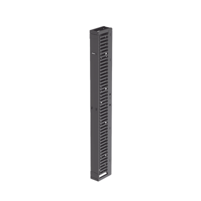 PANDUIT - Organizador Vertical PatchRunner™, Sencillo (Solo Frontal), Para Rack Abierto de 45 Unidades, 6 in de Ancho, Color Negro