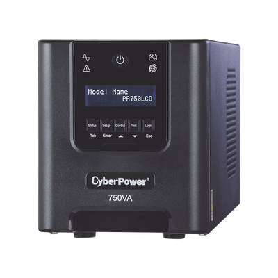 CYBERPOWER - UPS de 750 VA/525 W, Topología Línea Interactiva, Entrada 120 Vca NEMA 5-15P, Onda Senoidal Pura, Tipo Torre, Con 6 Tomas NEMA 5-15R