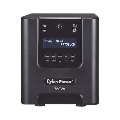 CYBERPOWER - UPS de 750 VA/525 W, Topología Línea Interactiva, Entrada 120 Vca NEMA 5-15P, Onda Senoidal Pura, Tipo Torre, Con 6 Tomas NEMA 5-15R