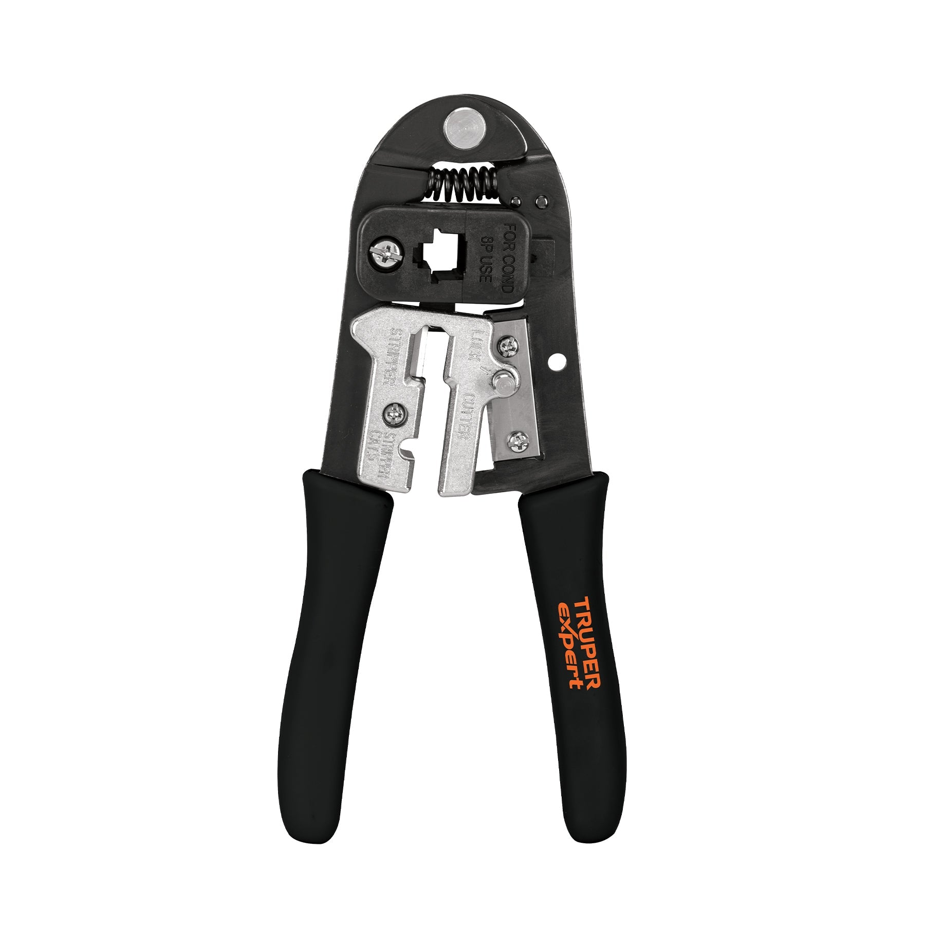 Pinza 8' ponchadora para cables RJ-45, 8 contactos, Truper